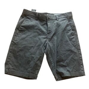 Volcom Mens Chino Shorts Gray Size 33 Flat Front Casual Walking Shorts